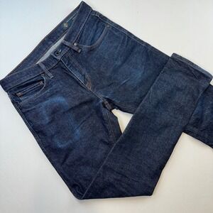 Roark Jeans Men's 30x32 (32x32) Dark Indigo Standard Slim Raw Hwy133 Fade